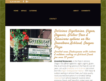 Tablet Screenshot of greenleafrestaurant.com